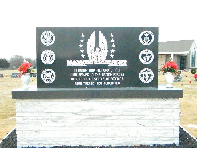 Completed memorial 18 by Pulverente Monument Company