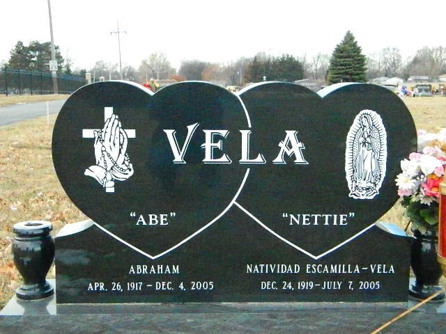 Completed custom granite memorial by Pulverente Monument Company